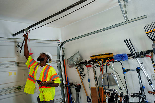 Professional Garage Door Panel Replacement technician working in Staunton, VA